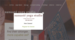 Desktop Screenshot of namaste-yoga-studio.com