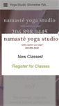 Mobile Screenshot of namaste-yoga-studio.com