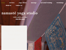 Tablet Screenshot of namaste-yoga-studio.com